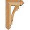 Ekena Millwork Merced Arts and Crafts Rough Sawn Bracket w/ Offset Brace, Western Red Cedar, 6"W x 14"D x 22"H BKT0604X14X22MRC03RWR - alternate 4